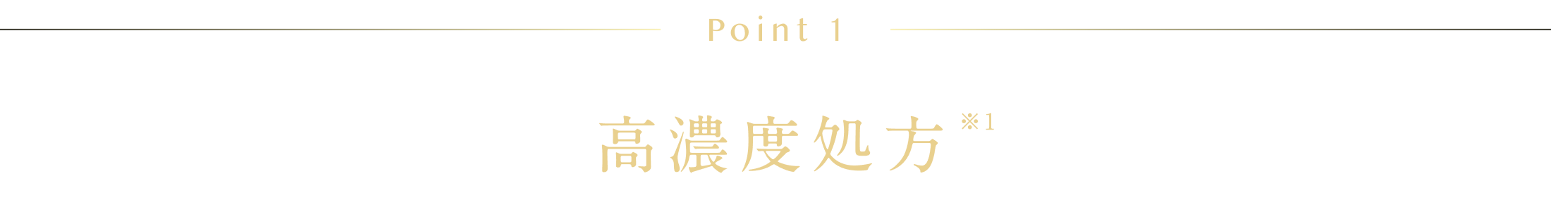 Point1 高濃度処方※1