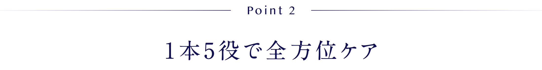 Point2 1本5役で全方位ケア