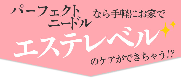 パーフェクトニードルならエステレベルのホームケアができちゃう?