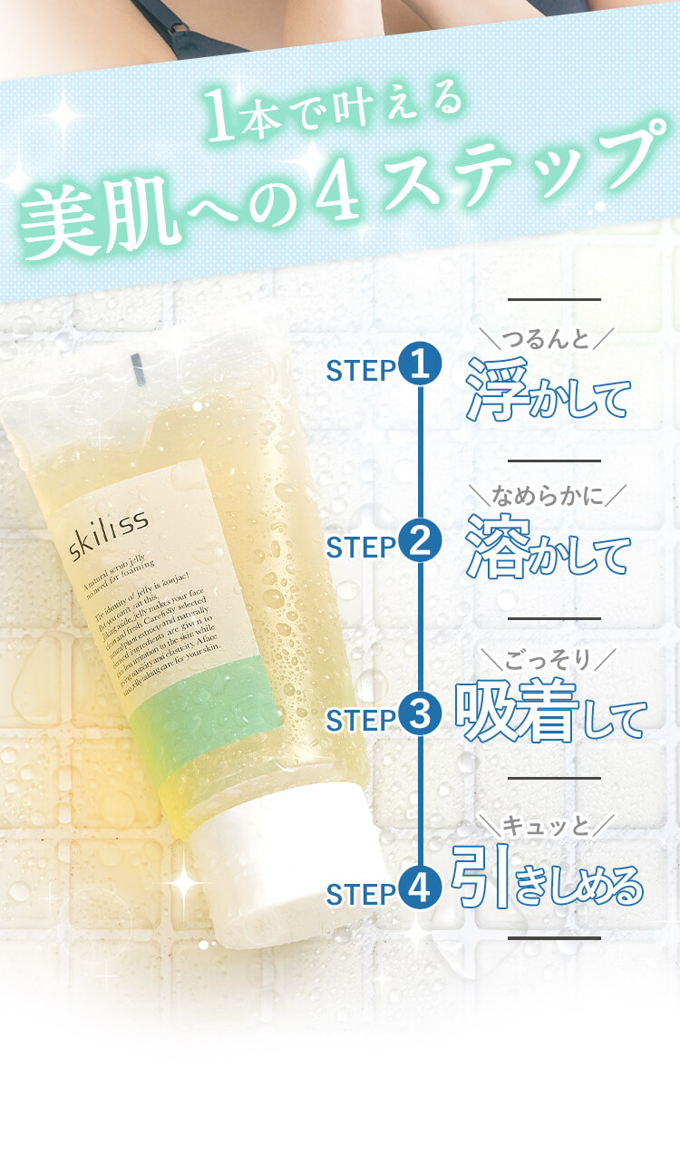 1本でかなえる美肌への4ステップ